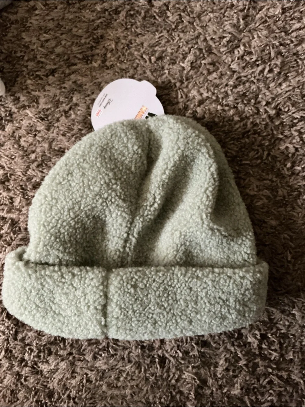 Disney Star Wars The Mandalorian Grogu Sherpa Beanie Hat Fleece Lined Warm New